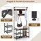 Costway 71'' Coat Rack Hall Tree with Shoe Bench Industrial Entryway Storage Shelf with Hooks